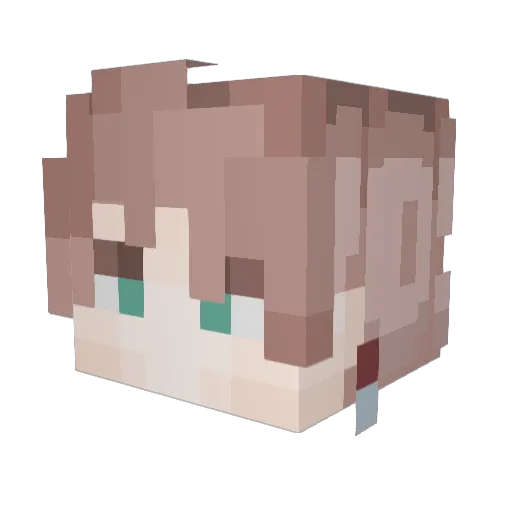 Wenbus Minecraft avatar head, 3D render