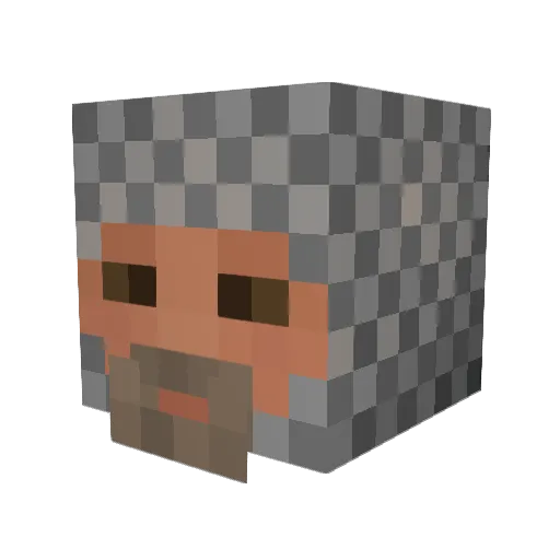 Wencely Minecraft avatar head, 3D render