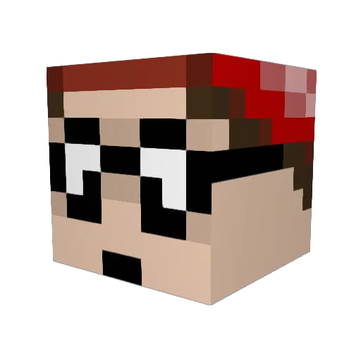 Wendelholz Minecraft avatar head, 3D render
