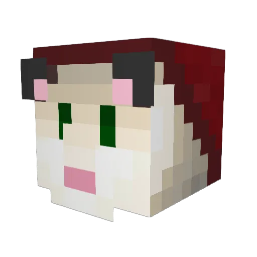 WenderBread Minecraft avatar head, 3D render