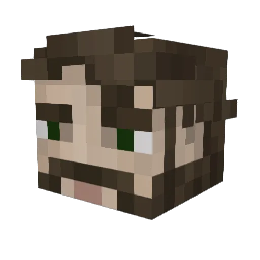 Wendigo3000 Minecraft avatar head, 3D render