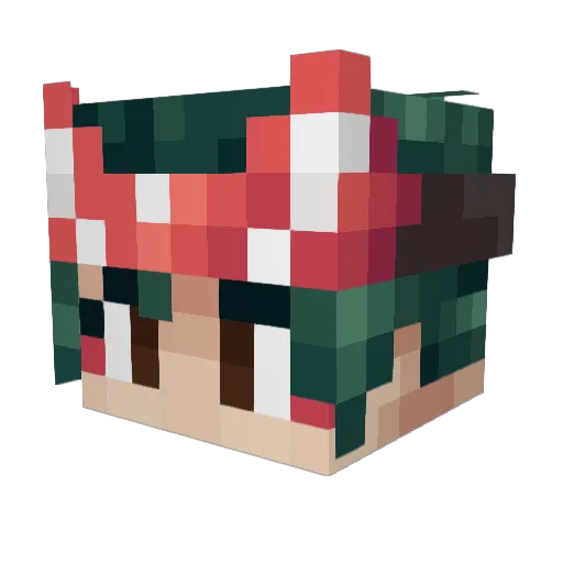 Wendigroo Minecraft avatar head, 3D render