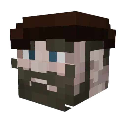 WenduMB Minecraft avatar head, 3D render