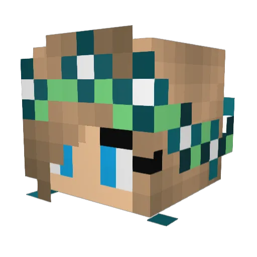Wendy456 Minecraft avatar head, 3D render