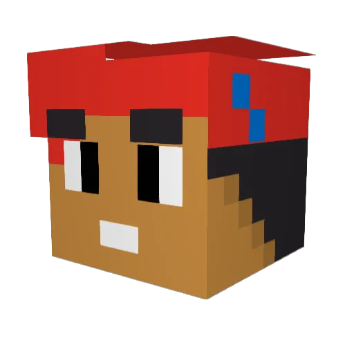 WendyAloe Minecraft avatar head, 3D render
