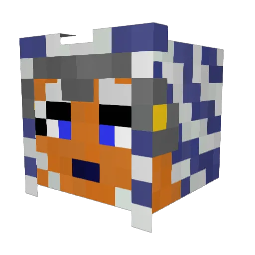 Wengrif Minecraft avatar head, 3D render