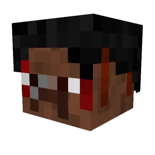 Wenii Minecraft avatar head, 3D render