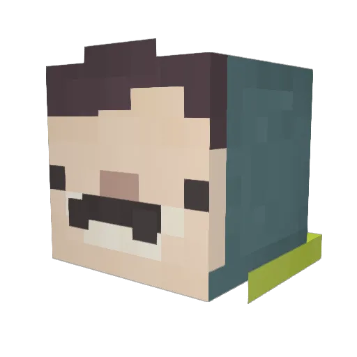 Wenik Minecraft avatar head, 3D render