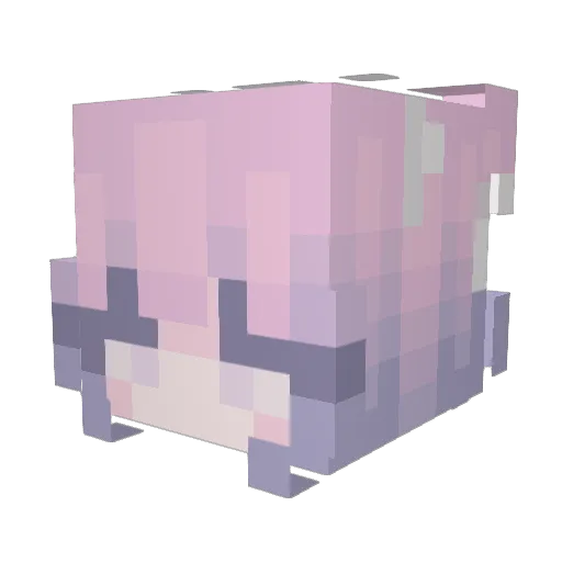 Wens Minecraft avatar head, 3D render
