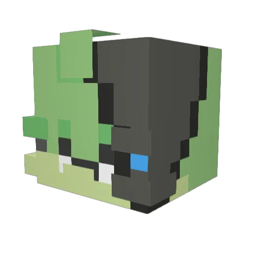Wensuus Minecraft avatar head, 3D render