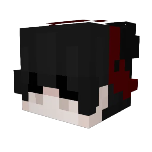 Wenszu Minecraft avatar head, 3D render