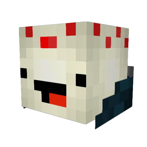 Went2c Minecraft avatar head, 3D render