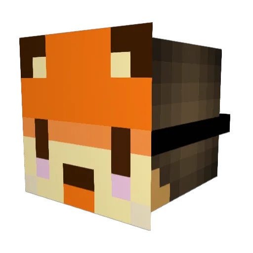 Wenzwenz Minecraft avatar head, 3D render