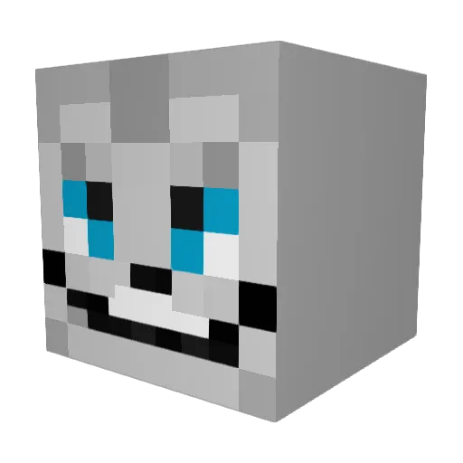 Wenzy1 Minecraft avatar head, 3D render