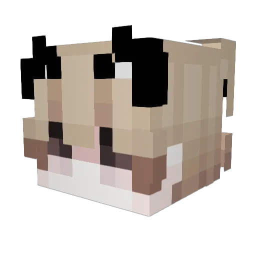 Weora Minecraft avatar head, 3D render