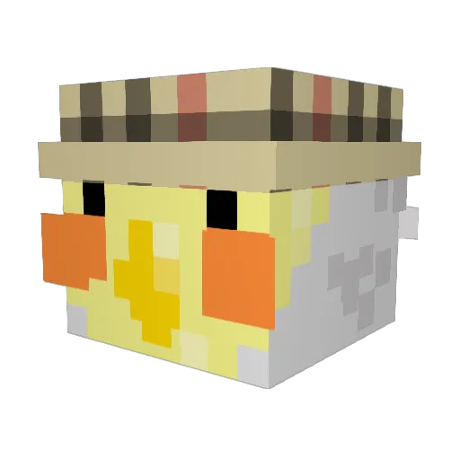 Wepio Minecraft avatar head, 3D render