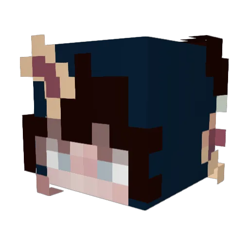 WeponGradeCabbag Minecraft avatar head, 3D render