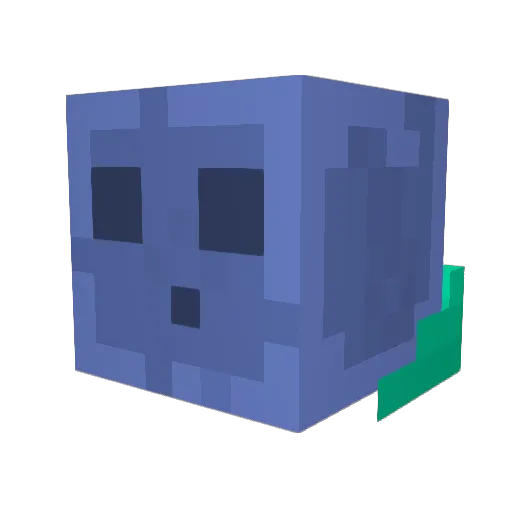 Weragg Minecraft avatar head, 3D render