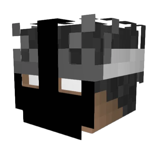 Weraqz Minecraft avatar head, 3D render