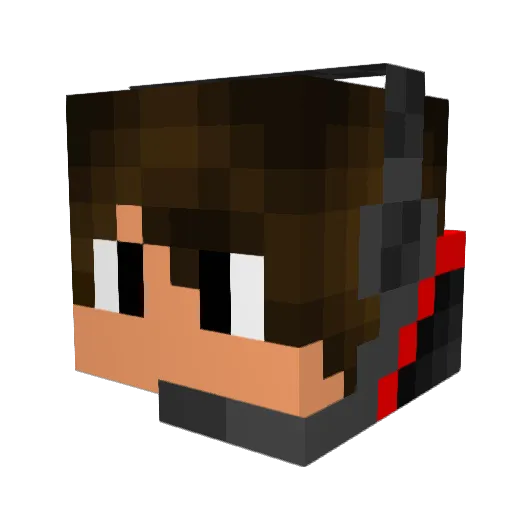 Werbenty Minecraft avatar head, 3D render