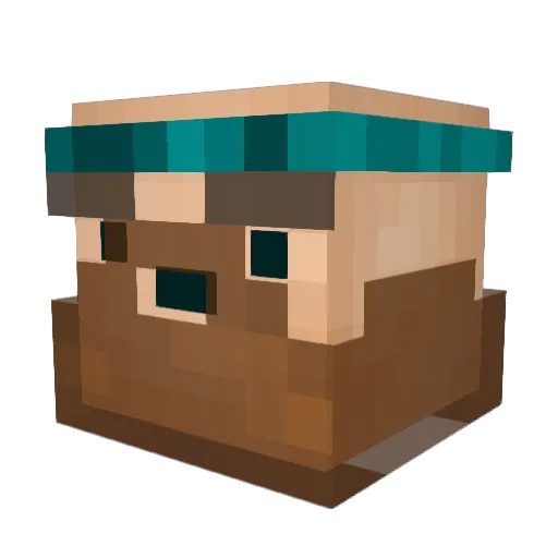 Werbish Minecraft avatar head, 3D render