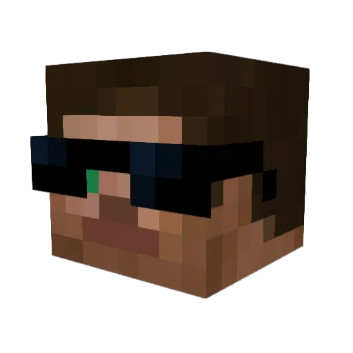 Werdict Minecraft avatar head, 3D render
