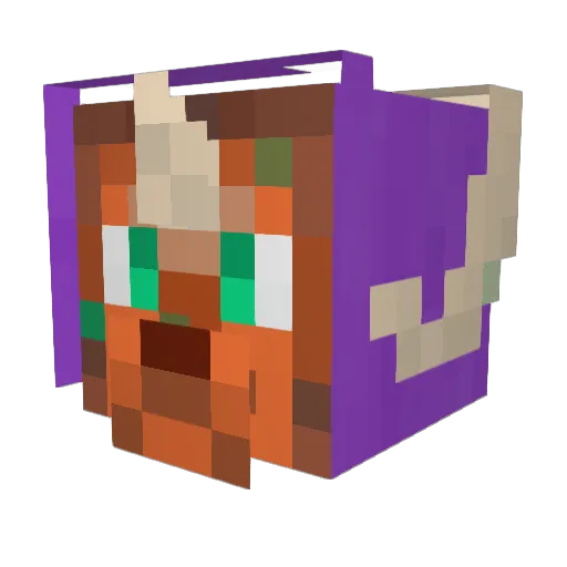 WereFurr Minecraft avatar head, 3D render