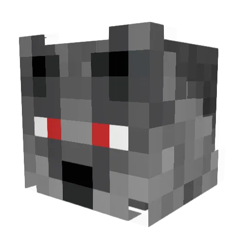WereWolfCAD Minecraft avatar head, 3D render