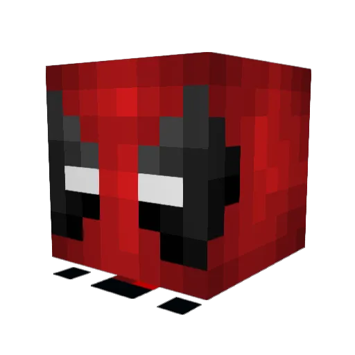 Wereferret Minecraft avatar head, 3D render