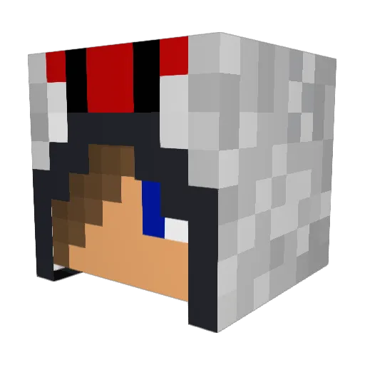 Werewolf21 Minecraft avatar head, 3D render