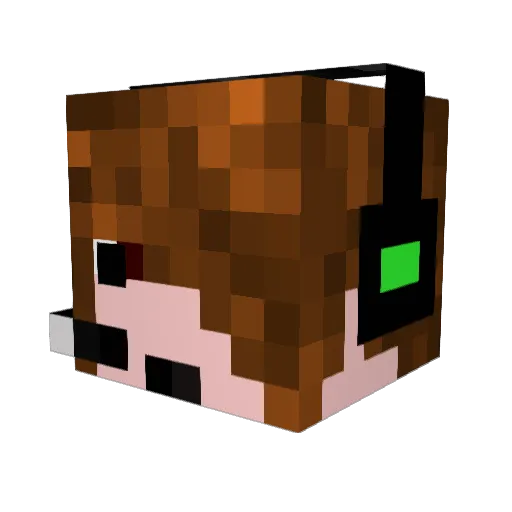 Werewolf6356 Minecraft avatar head, 3D render