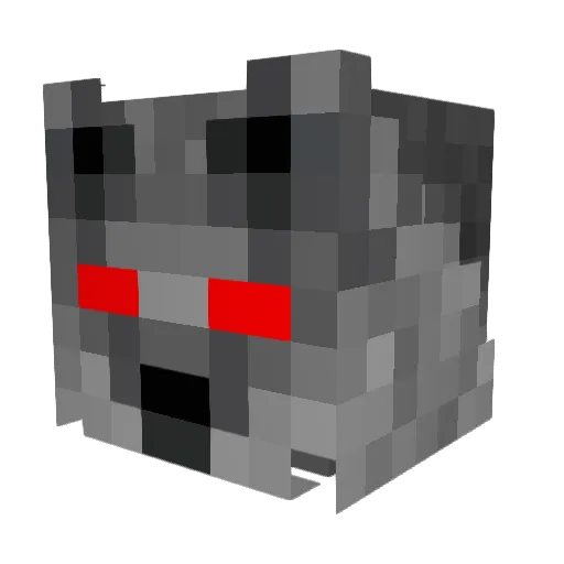 Werewolf_03 Minecraft avatar head, 3D render