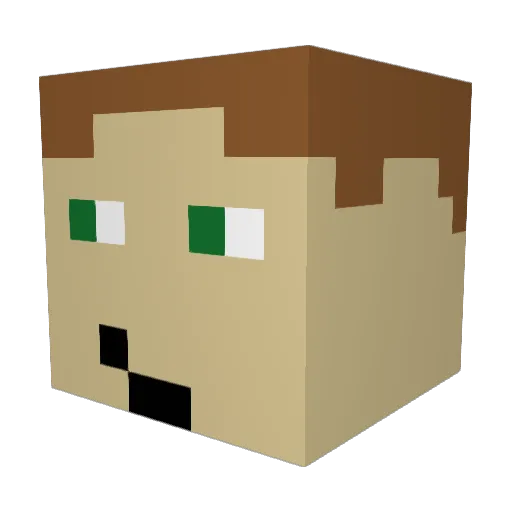 Werferflieger74 Minecraft avatar head, 3D render