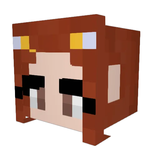 Werfy1 Minecraft avatar head, 3D render