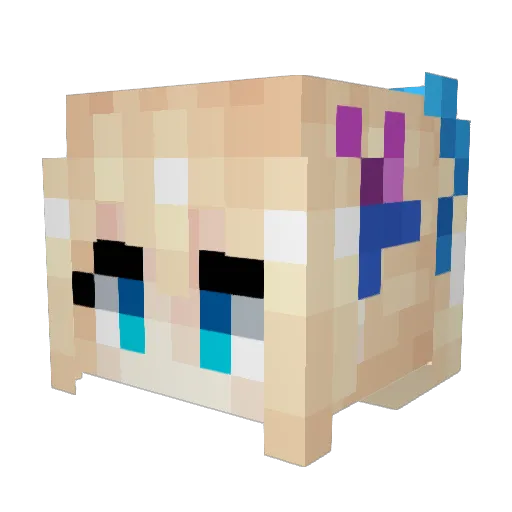 Weriik Minecraft avatar head, 3D render