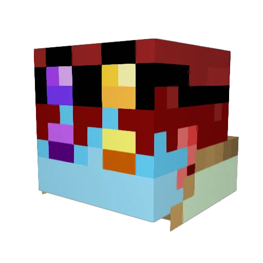 WerkendEend Minecraft avatar head, 3D render