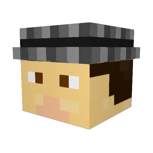 Werlitten Minecraft avatar head, 3D render