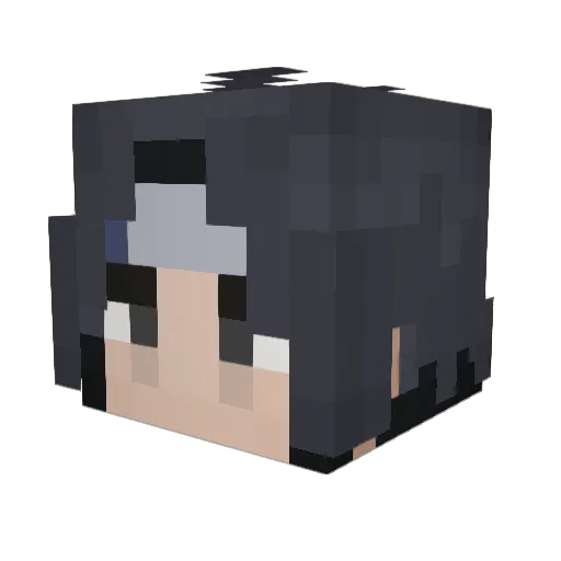 Werolb Minecraft avatar head, 3D render