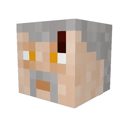 Wersalis Minecraft avatar head, 3D render