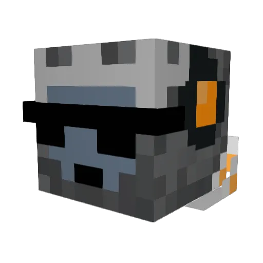 Wersel Minecraft avatar head, 3D render