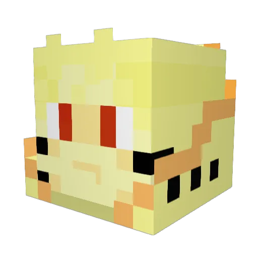 Wert1129 Minecraft avatar head, 3D render
