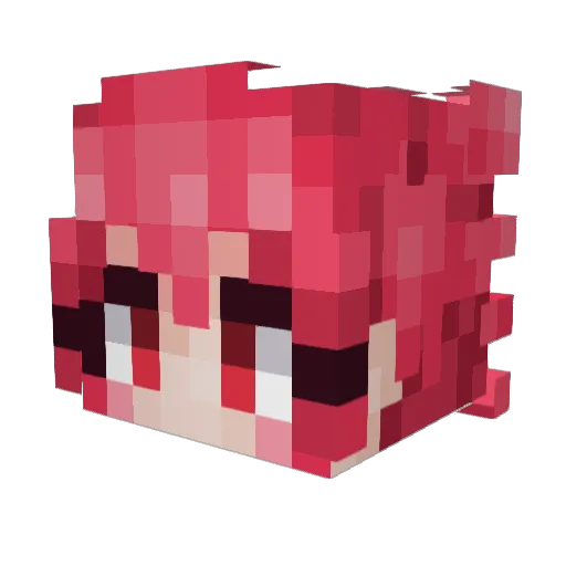 Wertertert Minecraft avatar head, 3D render