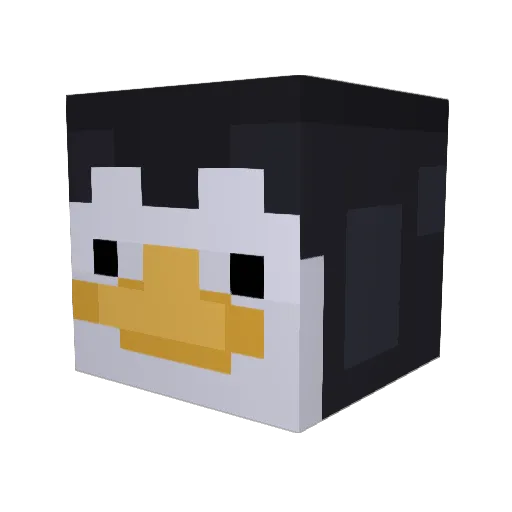 Wertiju Minecraft avatar head, 3D render