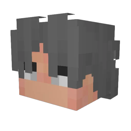 WertuXAN Minecraft avatar head, 3D render