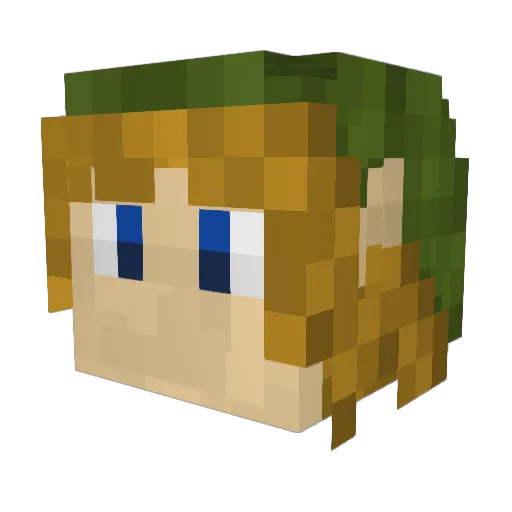 Werty03 Minecraft avatar head, 3D render