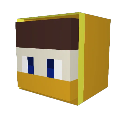Werty0928 Minecraft avatar head, 3D render