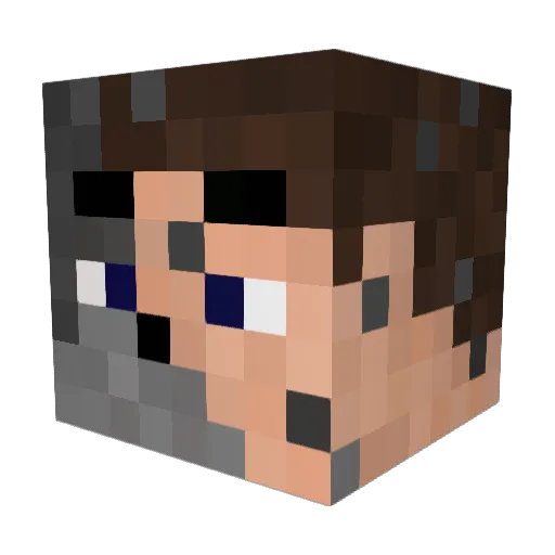 WerwolfTV Minecraft avatar head, 3D render