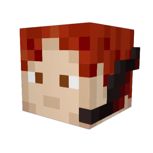 Werxzy Minecraft avatar head, 3D render
