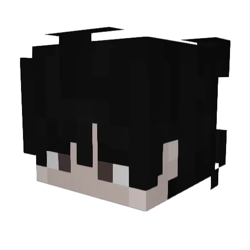 Weryss Minecraft avatar head, 3D render