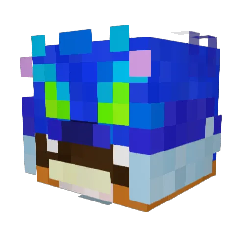 WesWang Minecraft avatar head, 3D render